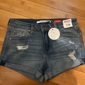 Celebrity Pink Mid-Rise Denim Shorts